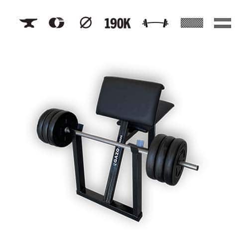 GazoFitness® Bancă Scott + halteră (total 33 kg)