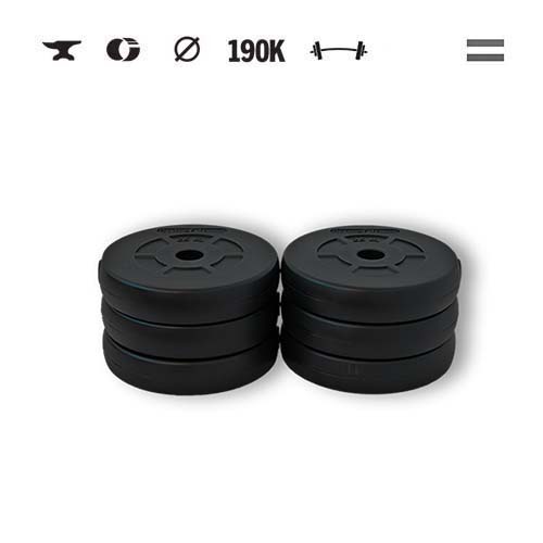 GazoFitness® Discuri 6 × 2,5 kg (total 15 kg)