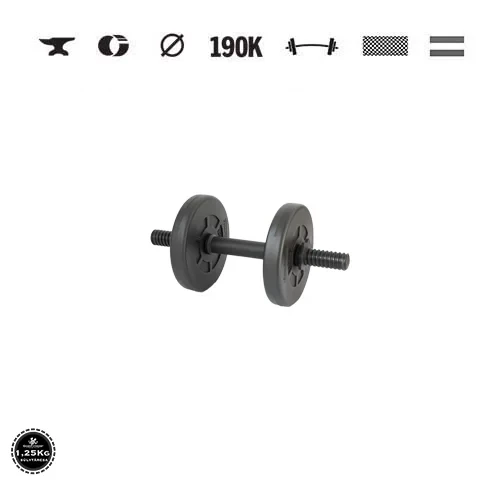 GazoFitness® Ganteră 3,5 kg (1 buc.) cu bară filetată