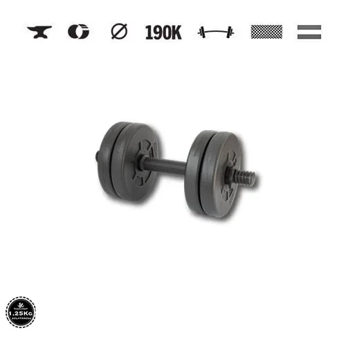 GazoFitness® Ganteră 6 kg (1 buc.) cu bară filetată