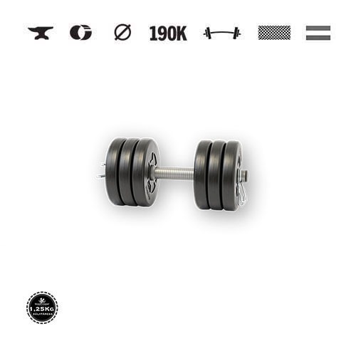 GazoFitness® Ganteră 8 kg (1 buc.) – discuri 6 × 1,25 kg