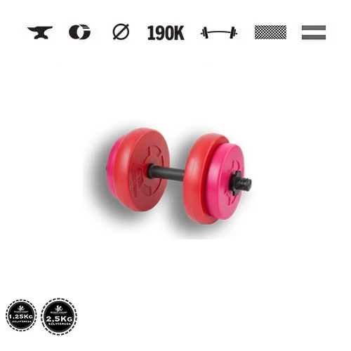 GazoFitness® Ganteră 9 kg (1 buc.), roz