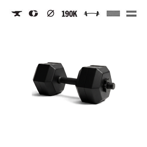 GazoFitness® Ganteră hexagonală reglabilă 9,5 kg (1 buc.)