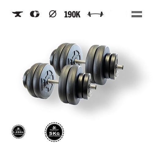 GazoFitness® Gantere 2 × 25,5 kg (total 51 kg)