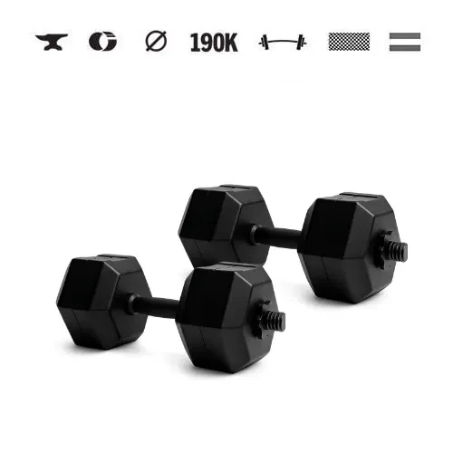 GazoFitness® Gantere hexagonale 2 × 9,5 kg (total 19 kg)