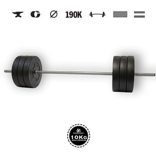 GazoFitness® Halteră 65 kg cu bară de 150 cm