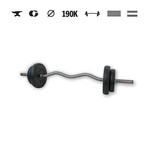 GazoFitness® Halteră cu bară EZ 18 kg