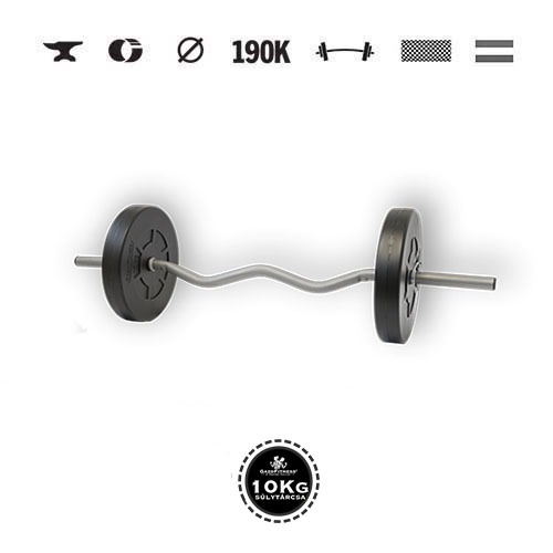 GazoFitness® Halteră cu bară EZ 22 kg