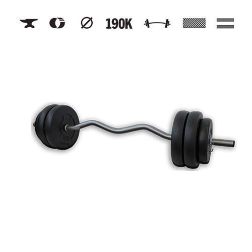 GazoFitness® Halteră cu bară EZ 27 kg
