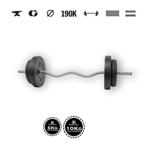 GazoFitness® Halteră cu bară EZ 32 kg