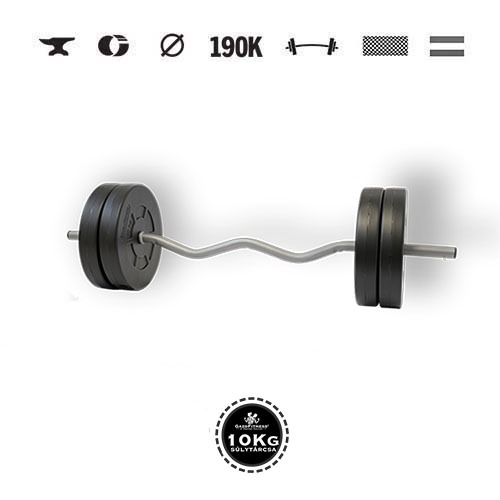 GazoFitness® Halteră cu bară EZ 42 kg