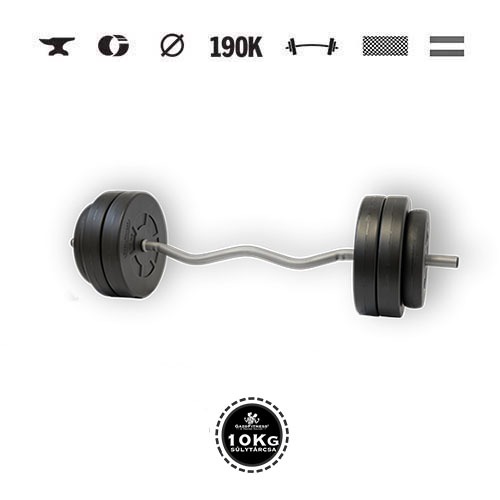 GazoFitness® Halteră cu bară EZ 52 kg