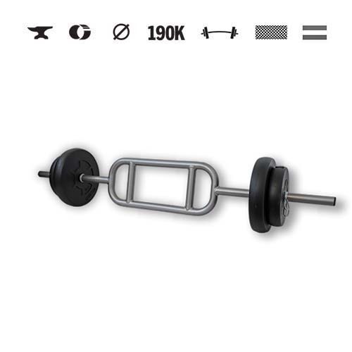 GazoFitness® Halteră cu bară triceps 19 kg