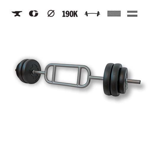 GazoFitness® Halteră cu bară triceps 29 kg