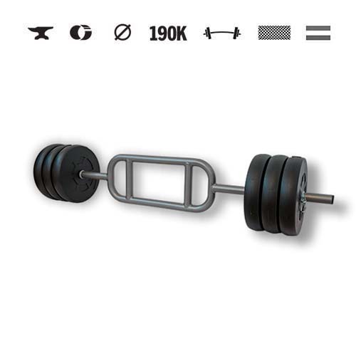 GazoFitness® Halteră cu bară triceps 34 kg