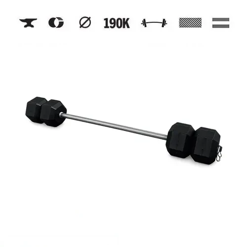 GazoFitness® Halteră cu discuri hexagonale 18 kg