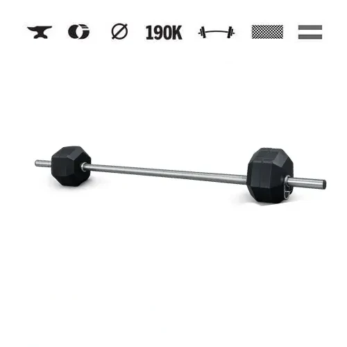 GazoFitness® Halteră cu discuri hexagonale 14 kg