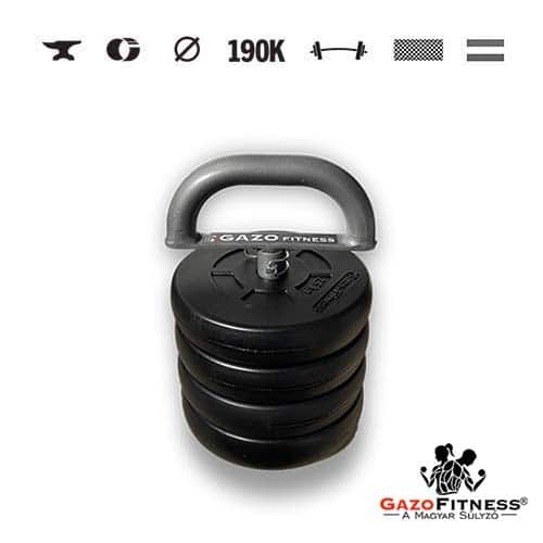 GazoFitness® Kettlebell reglabil 11,5 kg + gantere 2 × 16 kg (total 32 kg) – imaginea 2