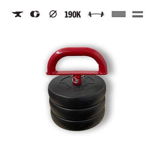GazoFitness® Kettlebell reglabil 9 kg – ediție limitată roșie