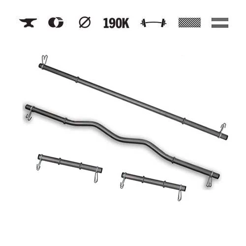 GazoFitness® Set de bare: gantere, EZ și dreaptă 150 cm