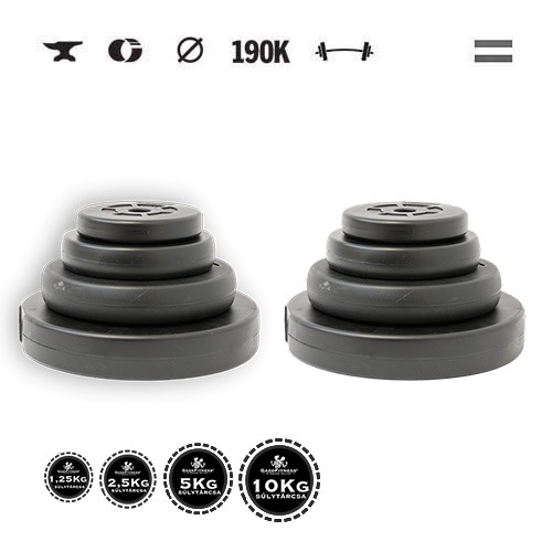 GazoFitness® Set discuri 2 × 18,75 kg (total 37,5 kg)