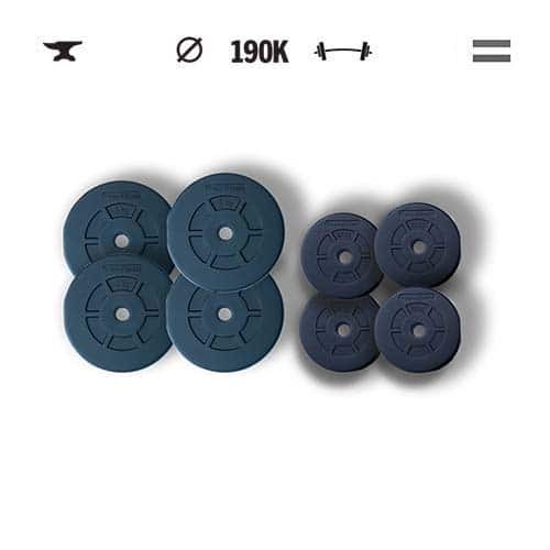 GazoFitness® Set discuri 30 kg – 4 × 5 kg + 4 × 2,5 kg
