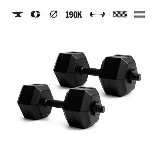 GazoFitness® Gantere hexagonale reglabile 2 × 5,5 kg (total 11 kg)