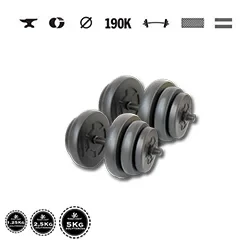 GazoFitness® Set gantere și halteră Hardcore 123 kg – imaginea 4