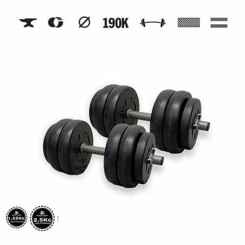 GazoFitness® Set gantere și halteră Hardcore Super 108 kg (ofertă de toamnă) – imaginea 3