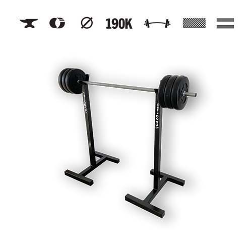 GazoFitness® Set Hardcore: suport mobil + halteră 33 kg