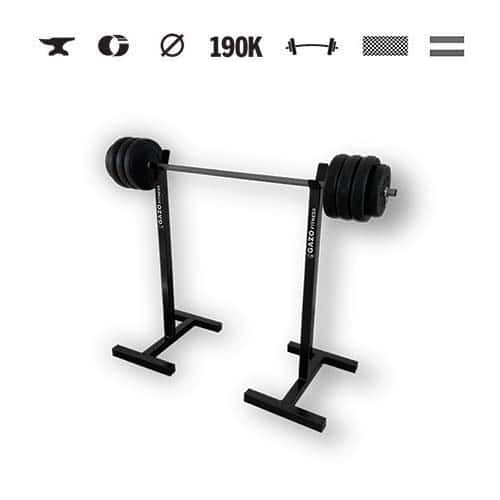 GazoFitness® Set Hardcore: suport mobil + halteră 39 kg