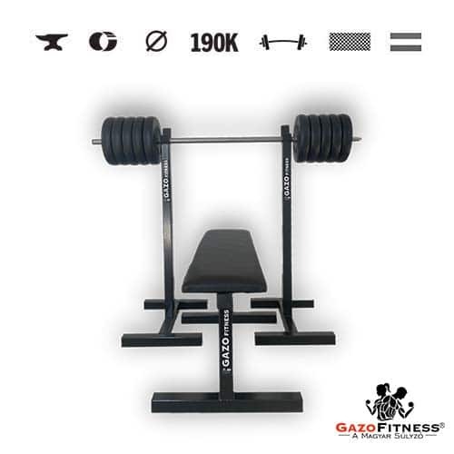 GazoFitness® Suport mobil + bancă + halteră (total 55 kg)