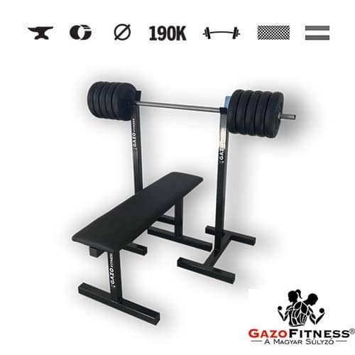 GazoFitness® Suport mobil + bancă + halteră (total 55 kg) – imaginea 2