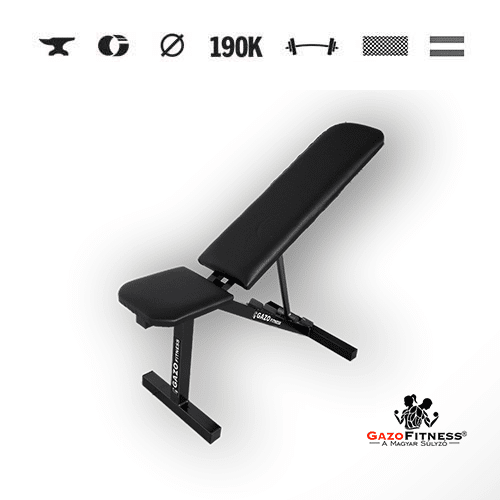 GazoFitness® Suport mobil + bancă rabatabilă + halteră (total 37 kg) – imaginea 3