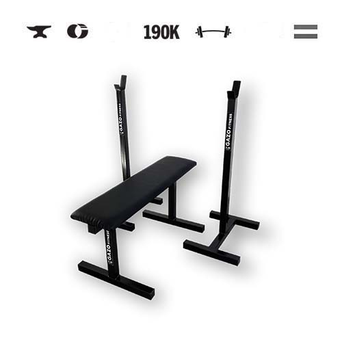 GazoFitness® Suport mobil pentru halteră + bancă fixă