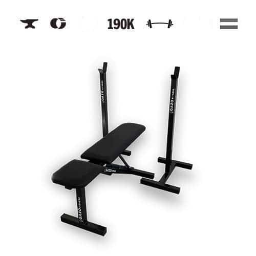 GazoFitness® Suport mobil pentru halteră + bancă reglabilă