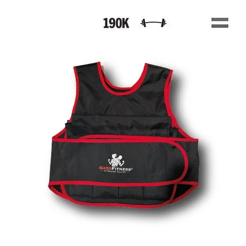 GazoFitness® Vestă cu greutăți reglabilă 15 kg, roșie